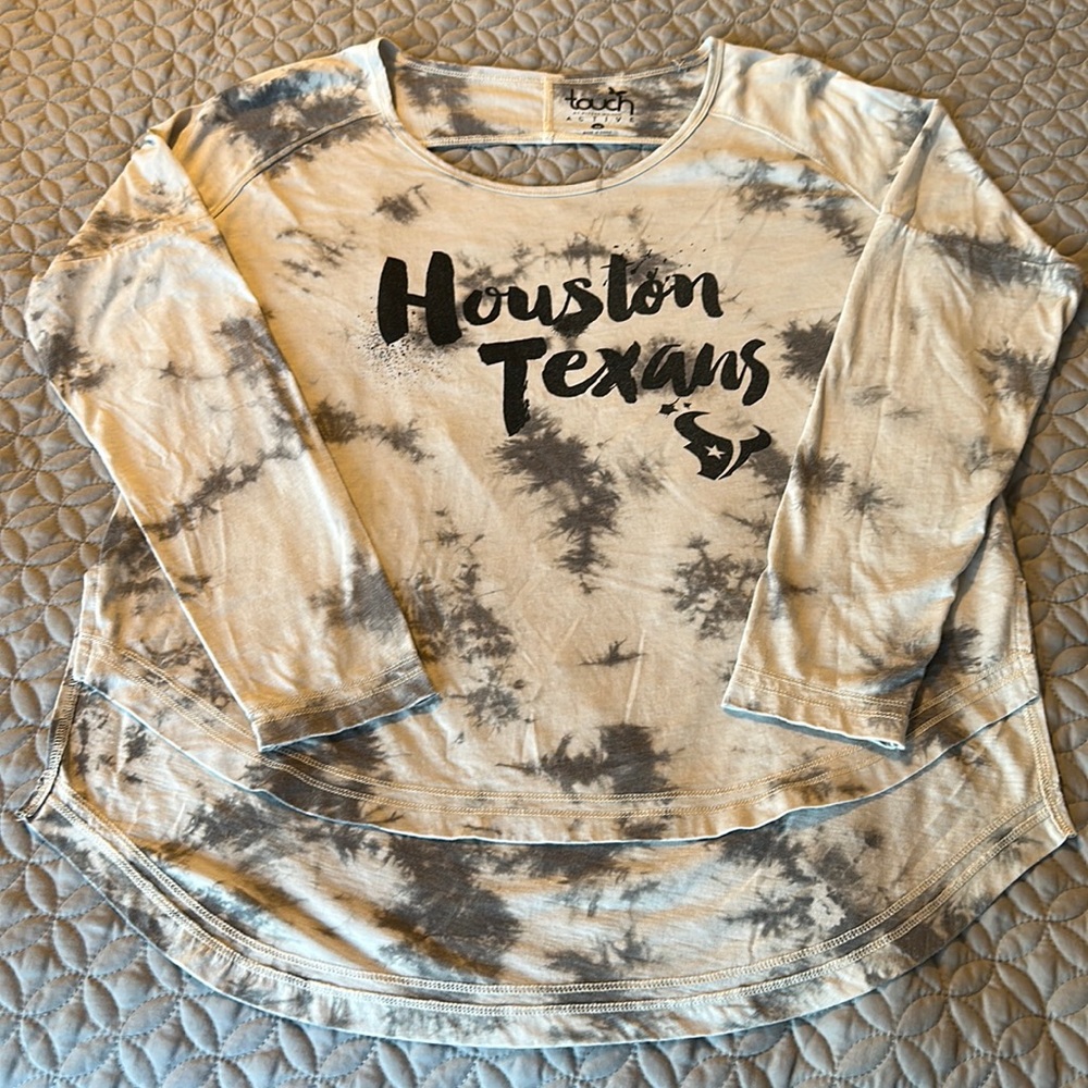 Houston Texans NFL Touch by Alyssa Milano High Low Open Back LS Tee Medium